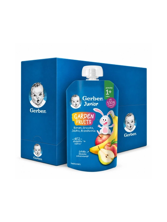 GERBER пюре Фруктовый десерт, 8x110 гр