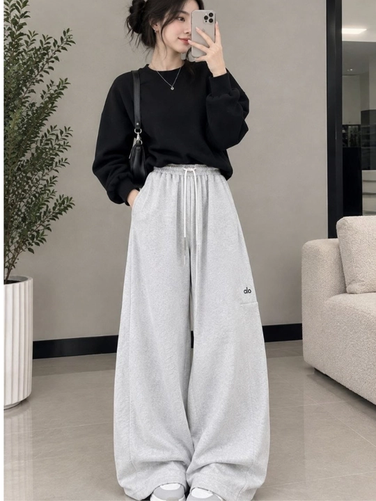 Широкие спортивные штаны для женщин и девушек, повседневный Baggy jogger - 