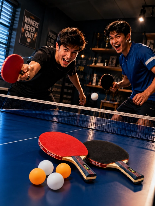 Stol tennis raketka 2 talik toplam, g'ilofli stol tenis raketka