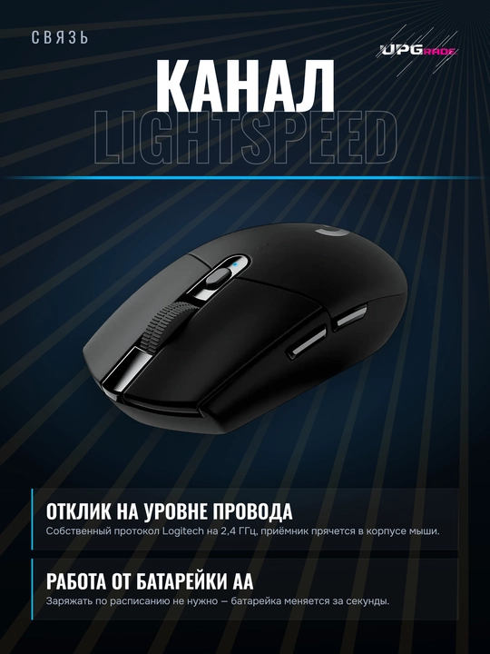 Simsiz o'yin sichqonchasi Logitech G G305 LIGHTSPEED, HERO 12 000 DPI, 99 g, 6 tugma