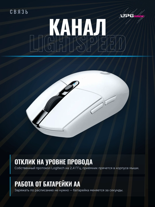 Simsiz o'yin sichqonchasi Logitech G G305 LIGHTSPEED, HERO 12 000 DPI, 99 g, 6 tugma