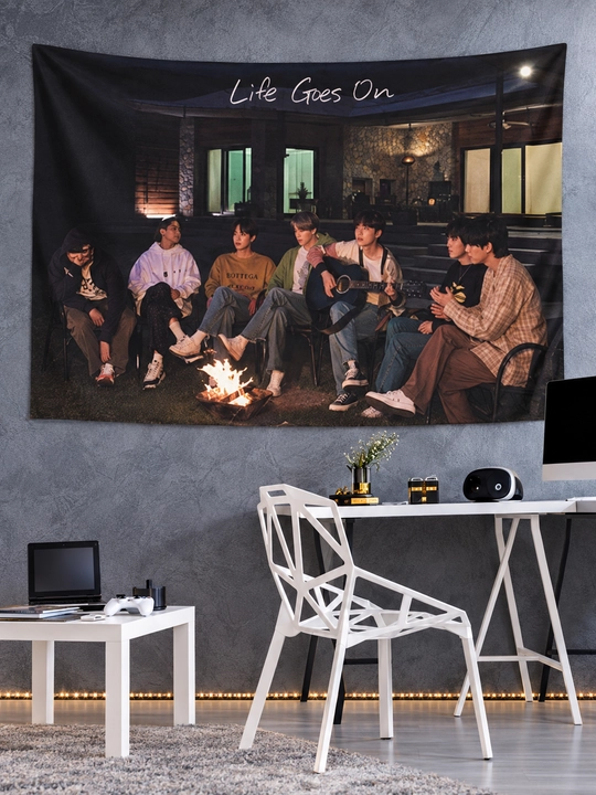 BTS devor uchun dekorativ gobelen, Mato poster, interyer bezak - 