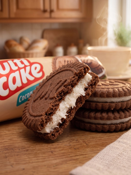 “Multicake” shakarli pechenye kokos-krem ta’mi bilan, 180 g