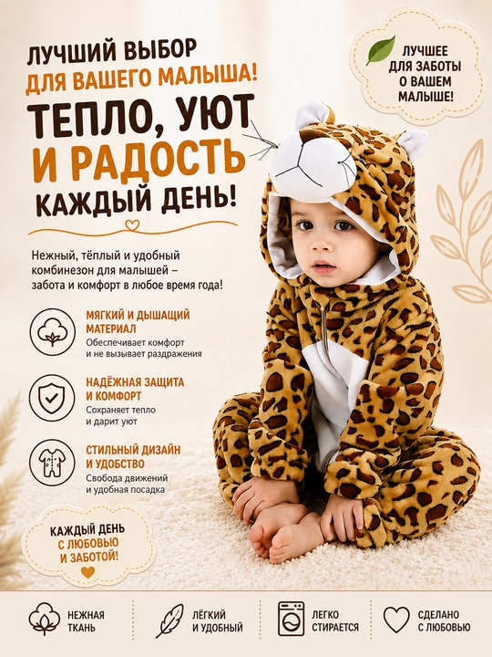 Bolalar baxmal kombinezoni, kapyushonli issiq yumshoq kombinezon