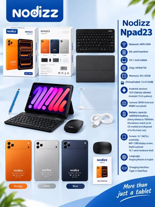 Npad 23 Planshet 10,1 2 SIM 4G 3+32Gb Android 10 5000мAh Klaviatura. Sichqon. Chexoli bor