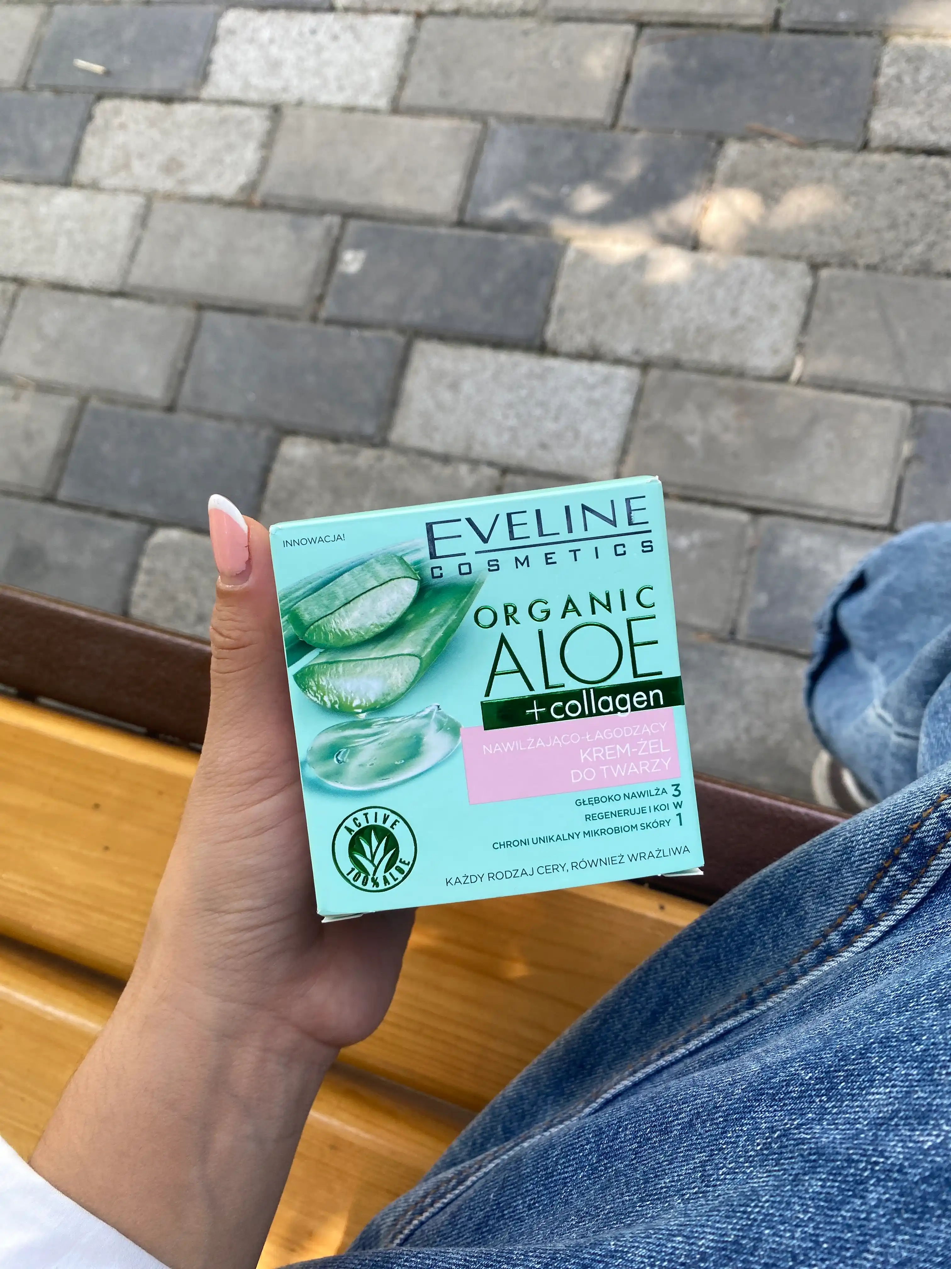 Крем-гель для лица Eveline Organic Aloe + Collagen, увлажняющий, 50 мл