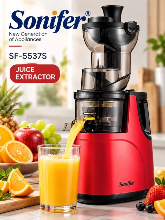 Sok vijimalka Sonifer SF-5537S, shnekli sharbat chiqargich meva va sabzavotlar uchun 250 W - 