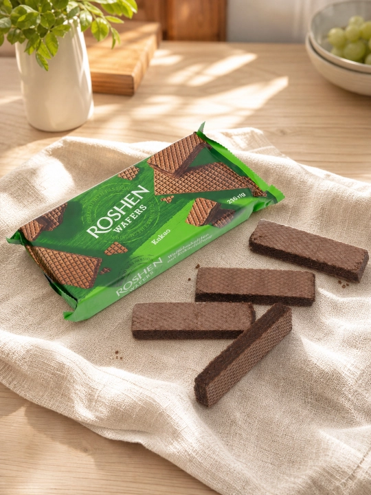 Вафли Roshen Cocoa Wafers какао, 216 г