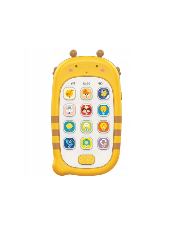 Tovush va yorug‘lik effektlariga ega "Little Bee" bolalar uchun ta’limiy o‘yinchoq telefoni (18+ oylik bolalar uchun)