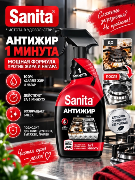 Оshxona tozalagichi Sanita, 500 ml - 