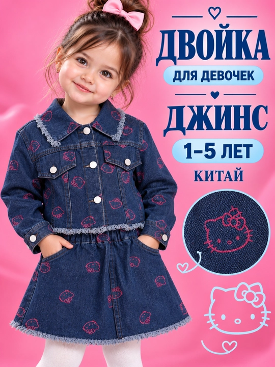 Qizlar uchun kiyimlar, qiz bolalar uchun kiyimlar, qizlar uchun dvoykalar, 1–5 yosh - 