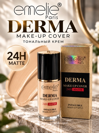 Emelie Paris DERMA MAKE-UP COVER 24H MATTE SPF 15 tonal kremi - 