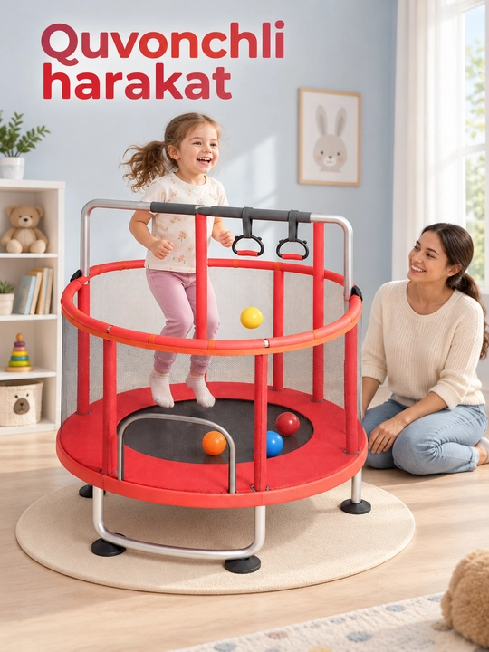 Batut, himoya tarmog'i bilan, 110 kg gacha bardosh beradi