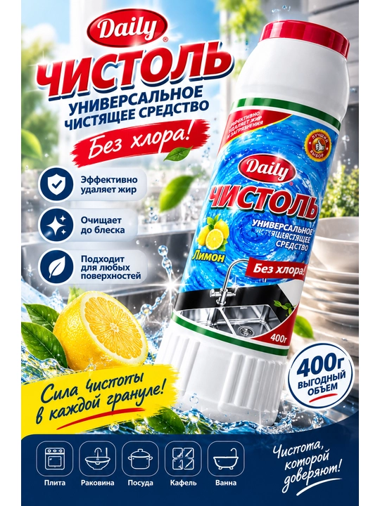 Чистоль Daily, 400 г, 15 шт - 