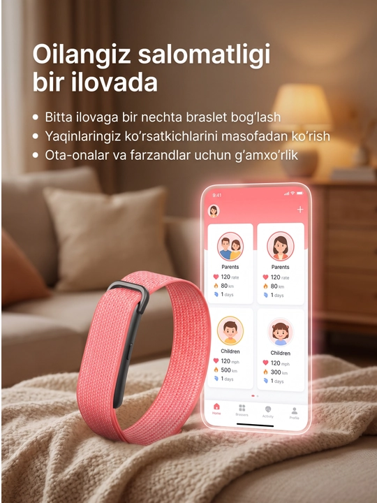 Умный фитнес-браслет без экрана, ультралегкий Fitbit, AI-анализ здоровья и сна