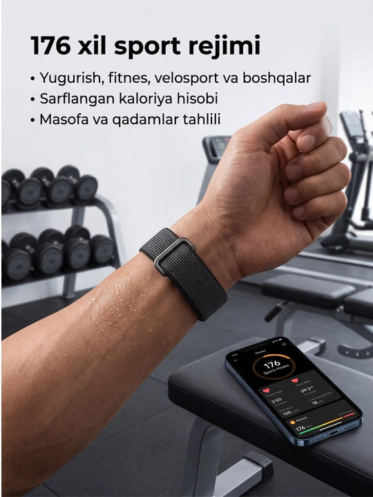 Умный фитнес-браслет без экрана, ультралегкий Fitbit, AI-анализ здоровья и сна