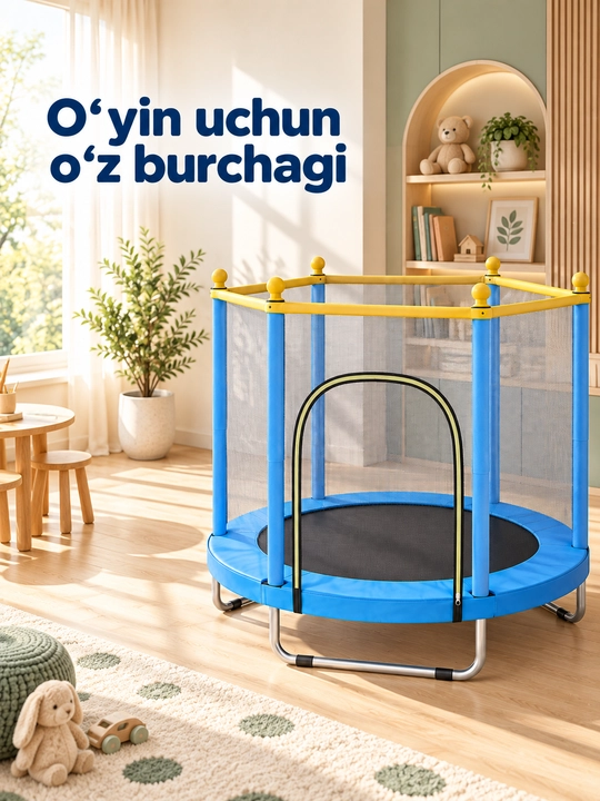 Batut, himoya tarmog'i bilan, 110 kg gacha bardosh beradi