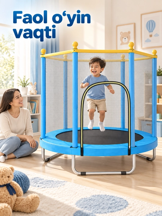 Batut, himoya tarmog'i bilan, 110 kg gacha bardosh beradi