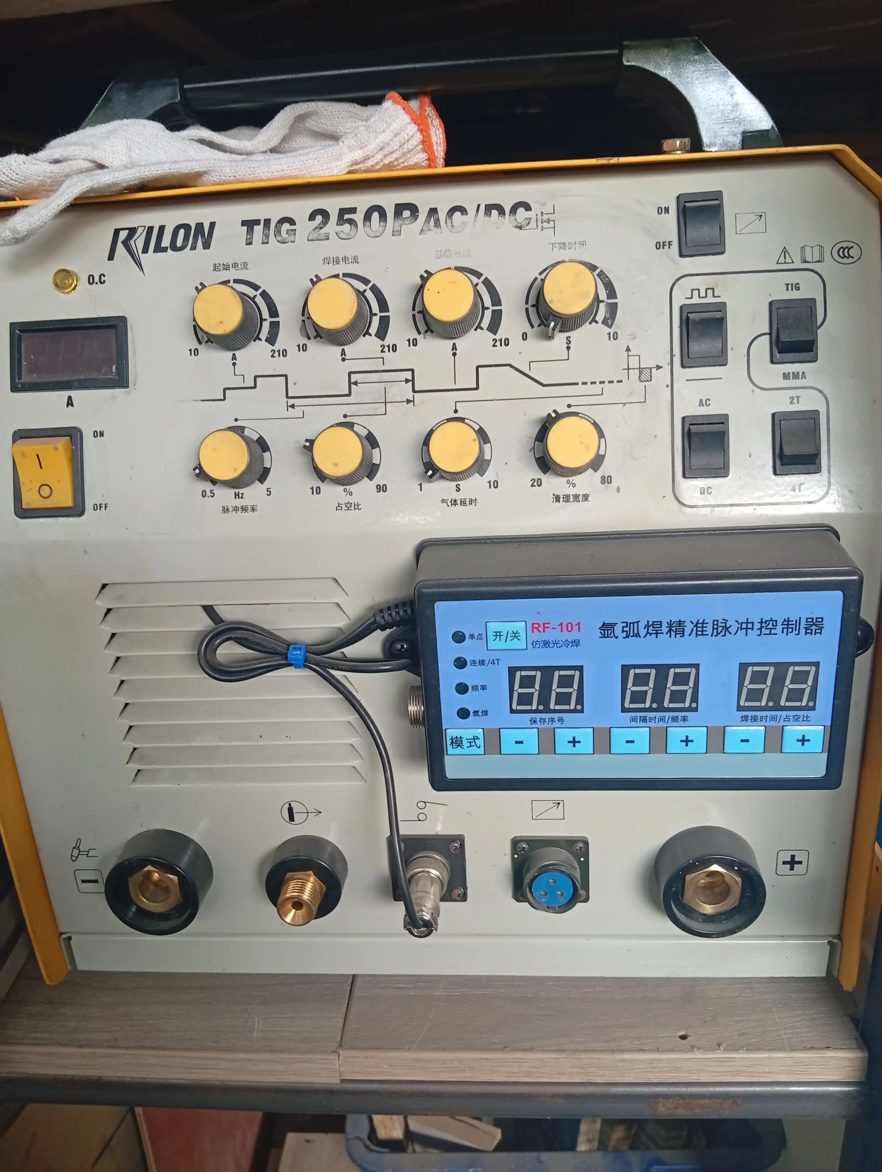 Argon Arc TIG payvandlash uchun professional RF-101 impuls boshqaruvchisi, to'plam