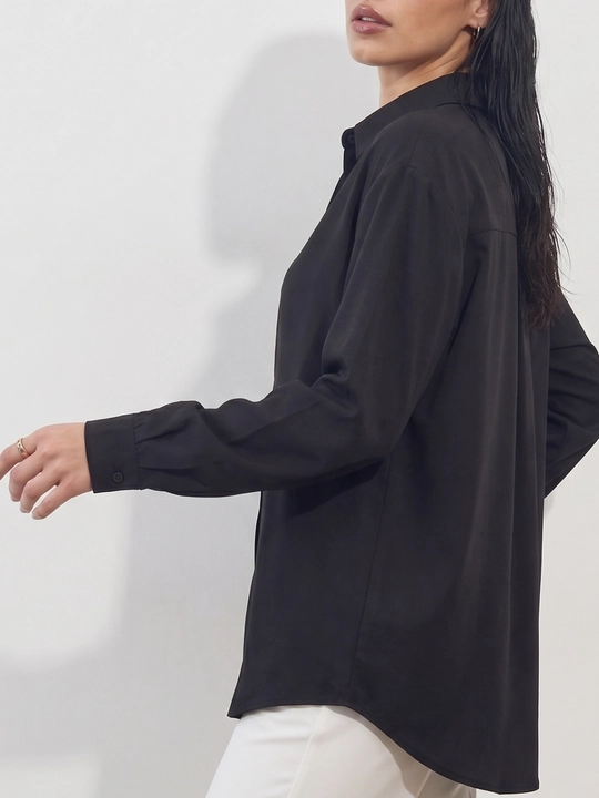 Ayollar klassik ko‘ylagi, uzun yengli bluzka, ofis uchun rubashka — ELLY FASHION