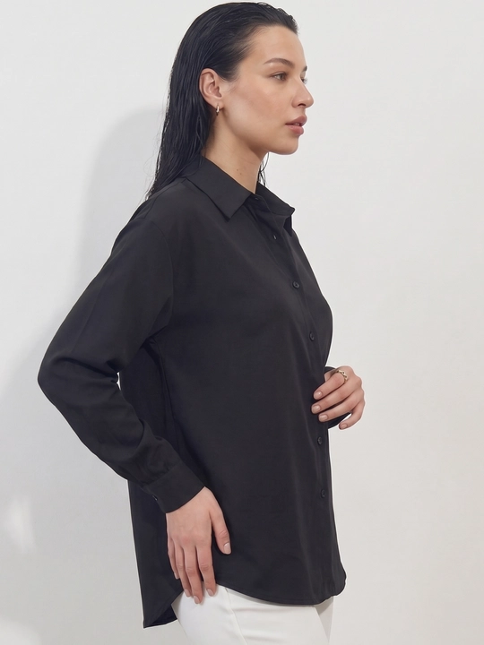 Ayollar klassik ko‘ylagi, uzun yengli bluzka, ofis uchun rubashka — ELLY FASHION