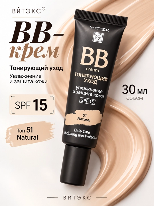 SPF15 rang beruvchi BB-kremi, Viteks - 