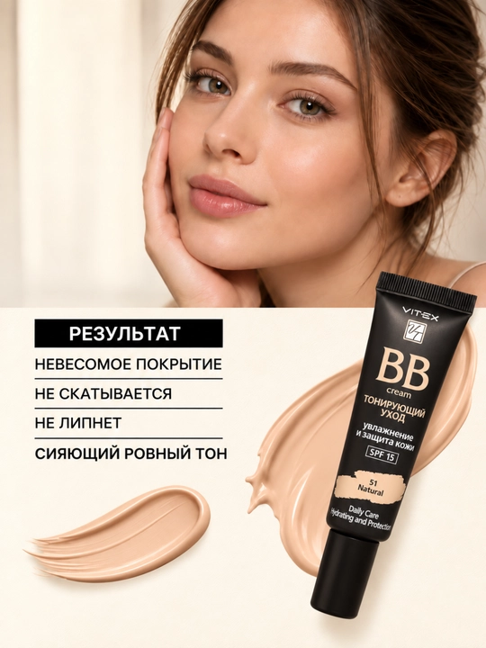 SPF15 rang beruvchi BB-kremi, Viteks