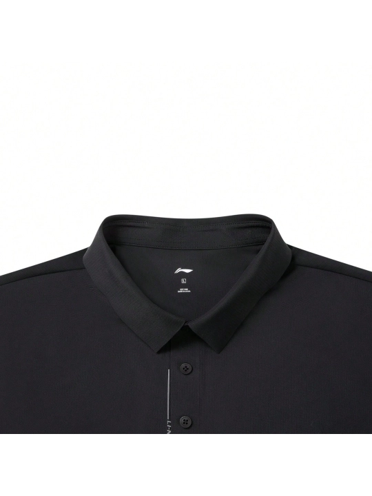 Li-Ning LN COOL erkaklar polo futbolkasi, kalta yengli sport modeli