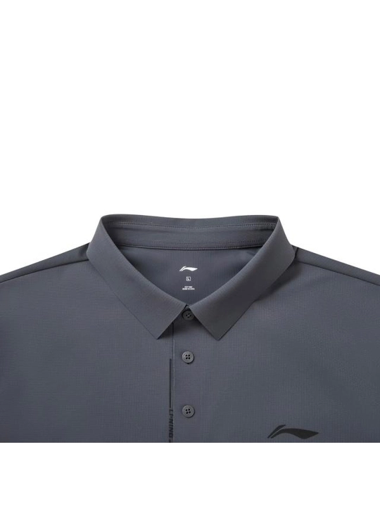 Li-Ning LN COOL erkaklar polo futbolkasi, kalta yengli sport modeli