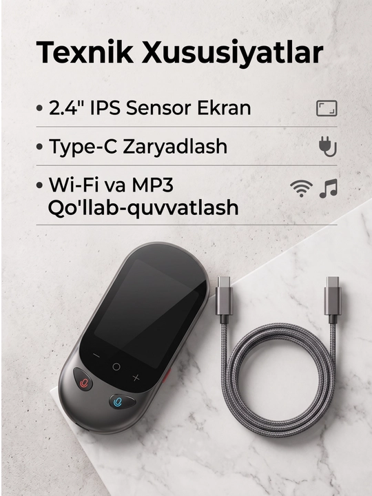 VORMOR T8Pro AI Aqlli Ovozli Cho’ntak Tarjimon – Dunyo Bo'ylab To'siqsiz Muloqot!