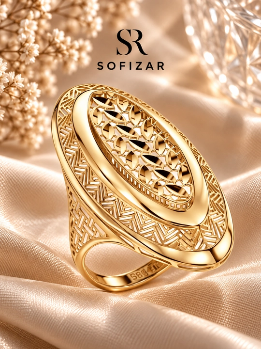 Золотое кольцо Sofizar 585 пробы, 2,30 г, артикул 182002033 - 