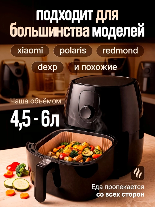 Бумага для аэрогриля, фритюрницы, пергамент для выпечки