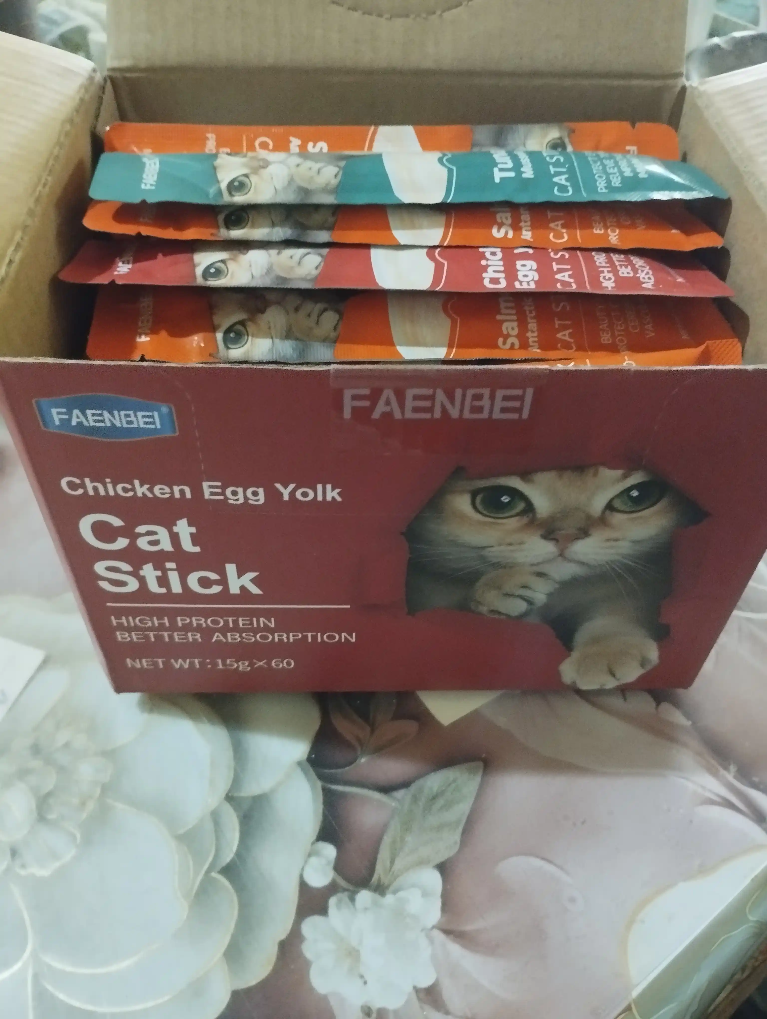 Лакомство для кошек Faenbei "Pet Snaks", ассорти из 3 вкусов