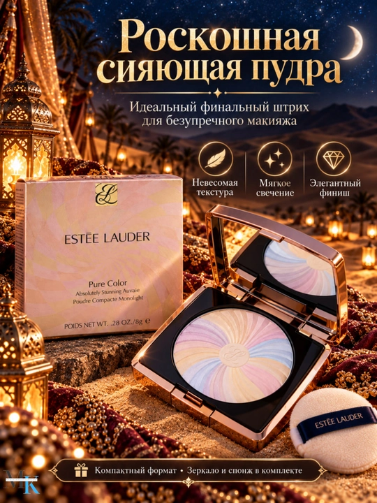 Pure Color Microbright Setting Powder 8 g — yuz uchun kompakt pudra - 