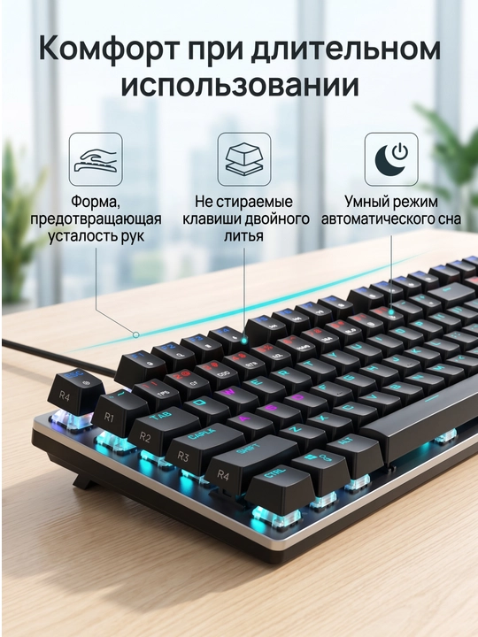 AOC GK410 RGB — Механическая игровая клавиатура для комфорта и точной игры