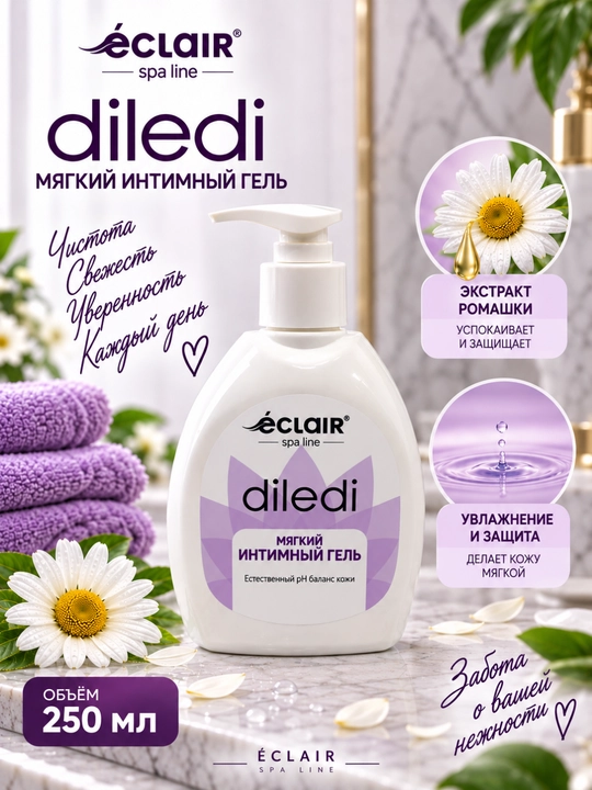 ÉCLAIR SPA LINE DILEDI мягкий интимный гель 250 мл
