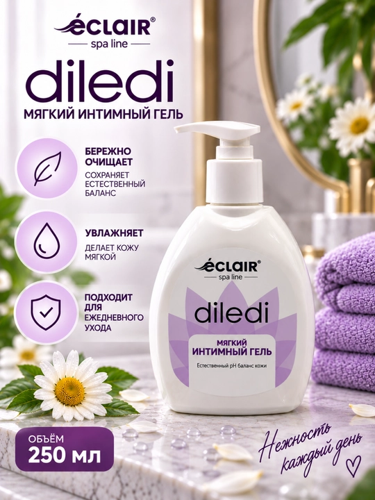 ÉCLAIR SPA LINE DILEDI мягкий интимный гель 250 мл