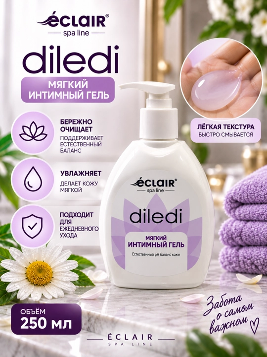 ÉCLAIR SPA LINE DILEDI мягкий интимный гель 250 мл