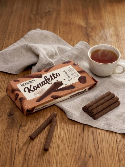 Вафельные трубочки Roshen Konafetto cocoa крем-какао, 140 г