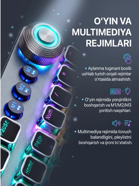 AULA F2088 – Mexanik o‘yin klaviaturasi