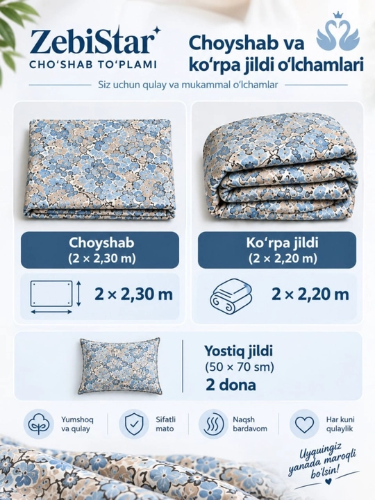 ZebiStar Premium choyshablar to‘plami