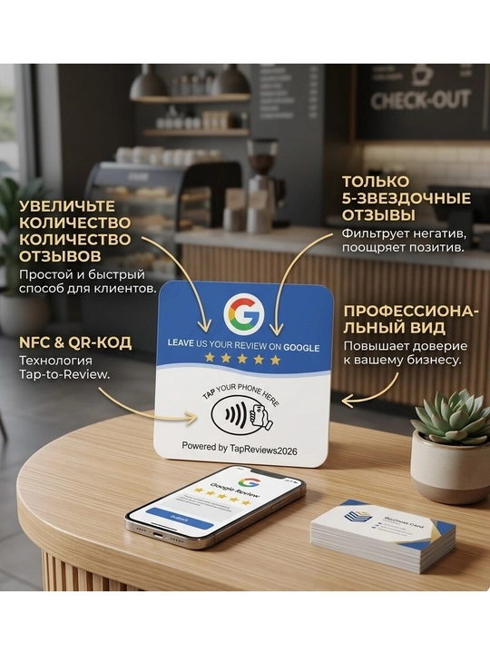 Google Maps sharhlarini yig‘ish uchun NFC-lavha - 