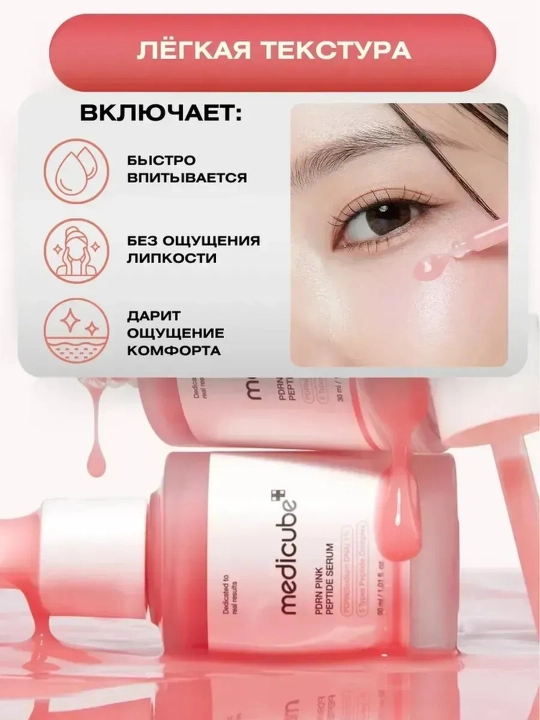 Сыворотка для лица Medicube PDRN Pink Peptide Serum с пептидами 30 мл