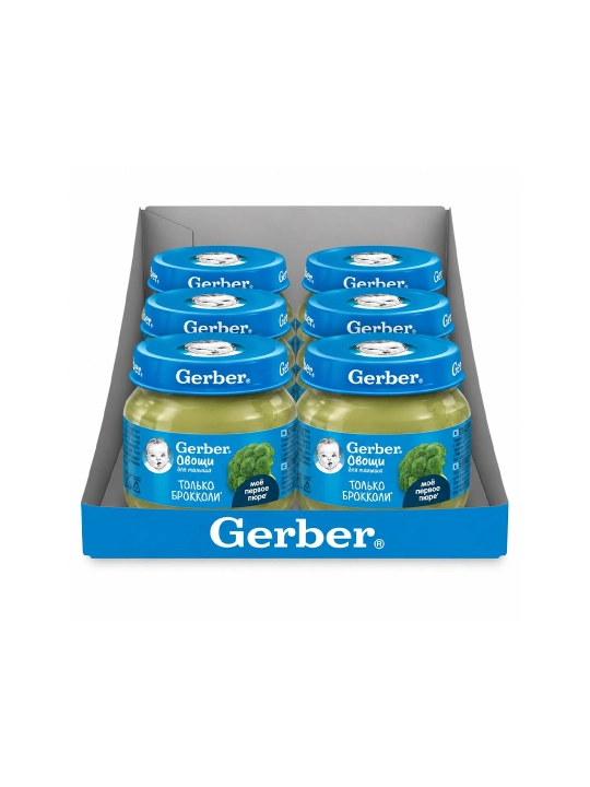GERBER детское овощное пюре, 6x80г