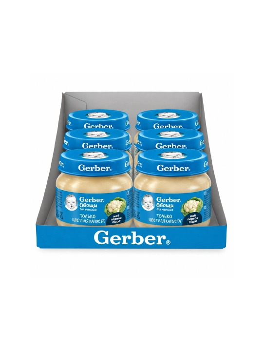 GERBER детское овощное пюре, 6x80г
