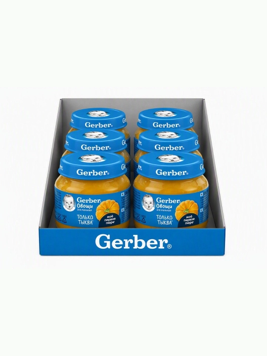 GERBER детское овощное пюре, 6x80г