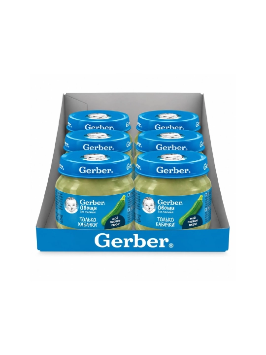 GERBER детское овощное пюре, 6x80г