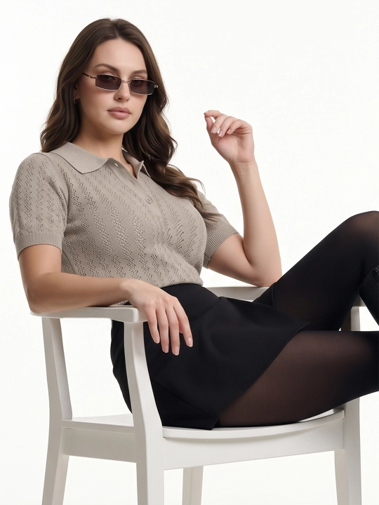 Женское ажурное поло Soft Line