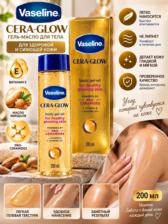 Масло для тела Vaseline Body Oil – ароматное, для массажа и увлажнения кожи