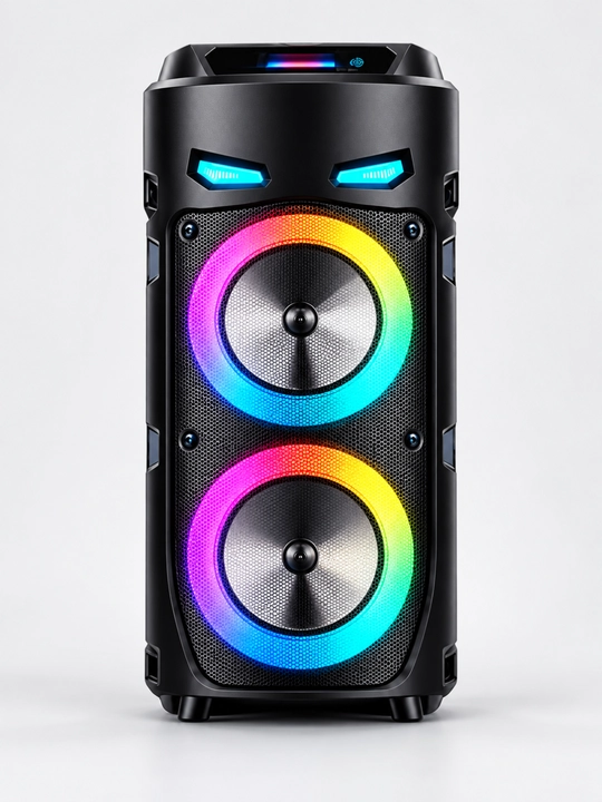 RGB LED, mikrofon va DU pulti bilan jihozlangan ko‘p funksiyali Bluetooth karaoke karnay
